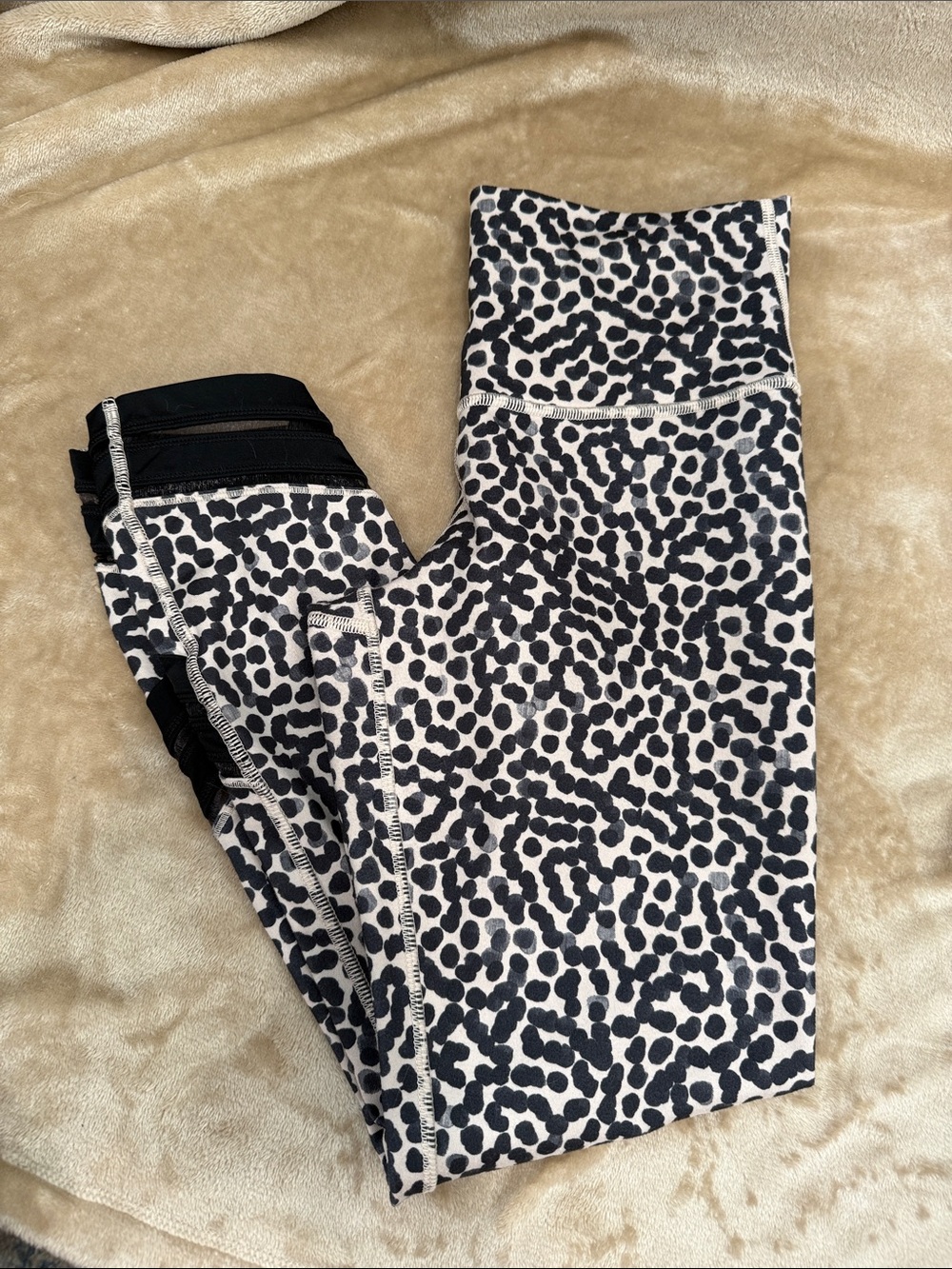 lululemon athletica Black & White Leopard Print Leggings